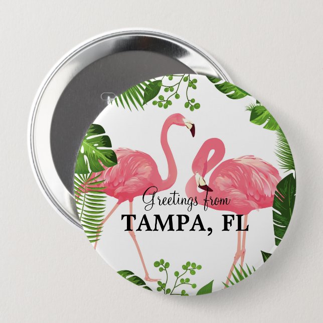Greetings from Tampa, FL Button (Front & Back)