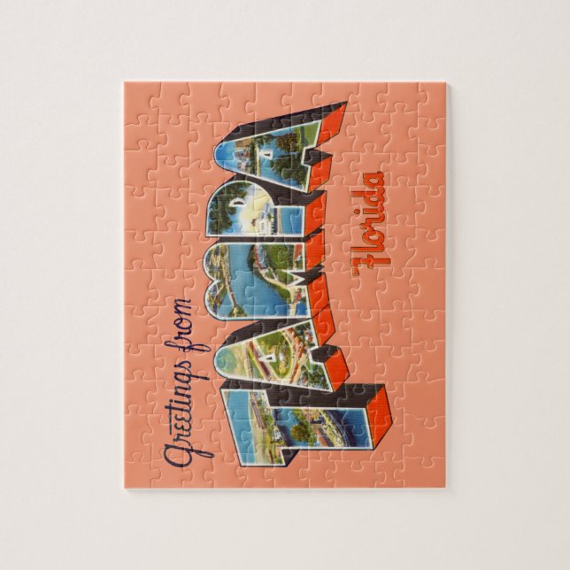 Greetings from Tampa, Florida Jigsaw Puzzle (Vertical)
