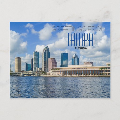 Greetings from Tampa Florida Scenic Postcard