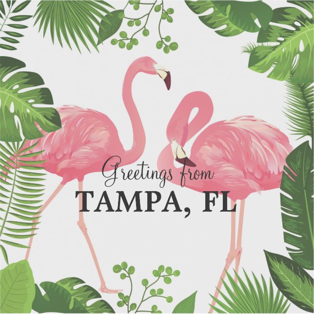 Greetings from Tampa, Florida Sticker (Front)