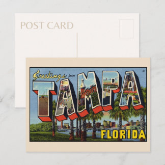 Greetings from Tampa Florida Vintage Postcard