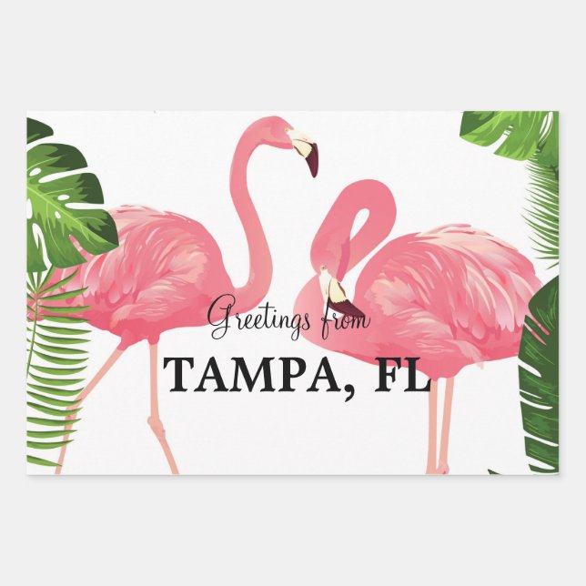 Greetings from Tampa, Florida Wrapping Paper Sheets (Front)