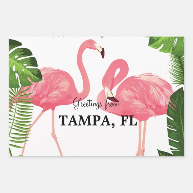 Greetings from Tampa, Florida Wrapping Paper Sheets (Front)