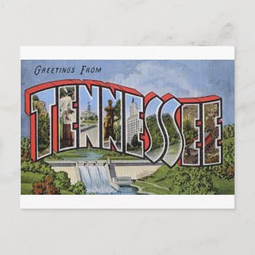 Greetings From Tennessee Postcard