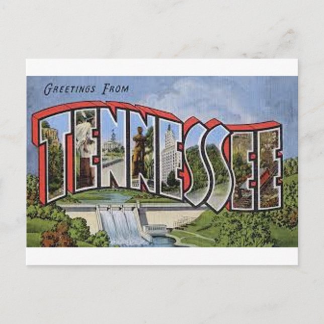 Greetings From Tennessee Postcard (Front)