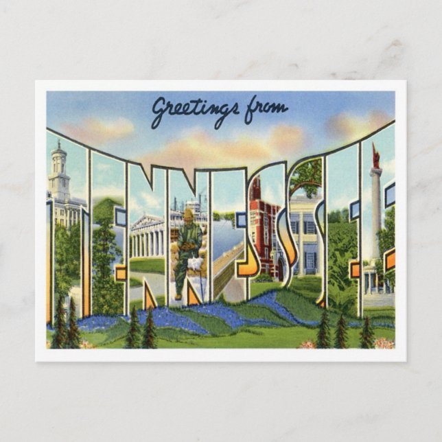 Greetings From Tennessee Postcard (Front)