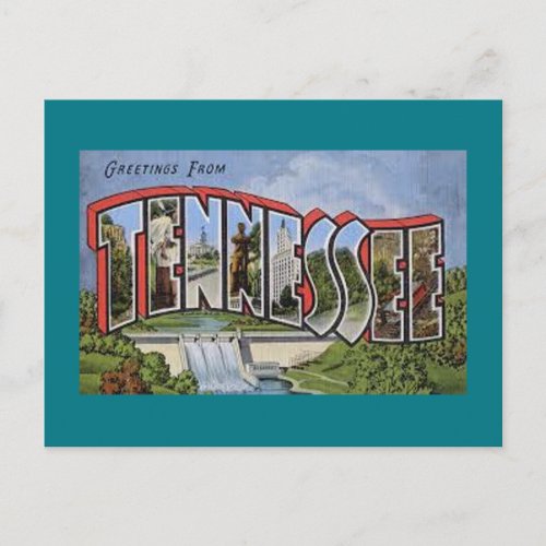 Greetings From Tennessee Postcard