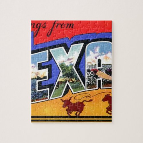 Greetings From Texas Jigsaw Puzzle