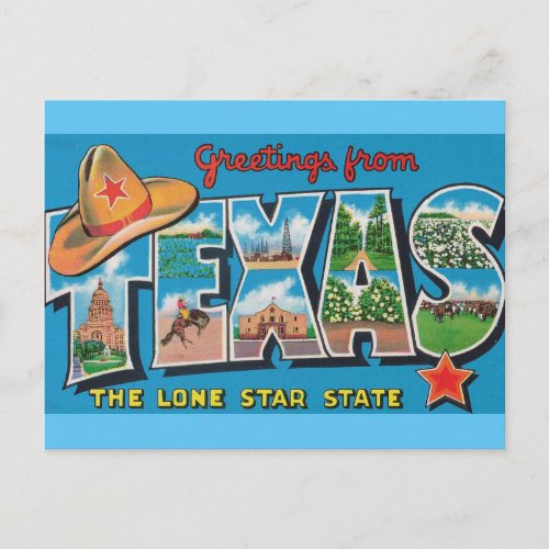 Greetings from Texas Postcard