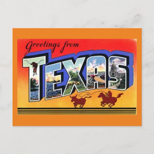 Greetings From Texas Postcard