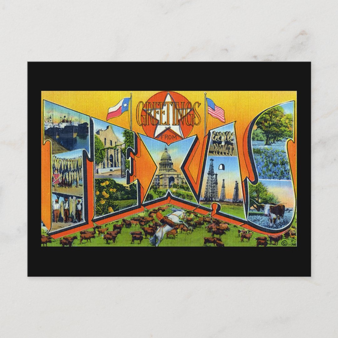 Greetings from Texas Postcard | Zazzle