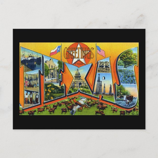 Greetings from Texas Postcard (Front)