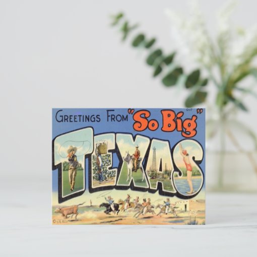 Greetings From Texas Postcard | Zazzle