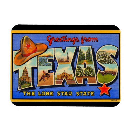 Greetings from Texas the Lone Star State Puzzle Magnet