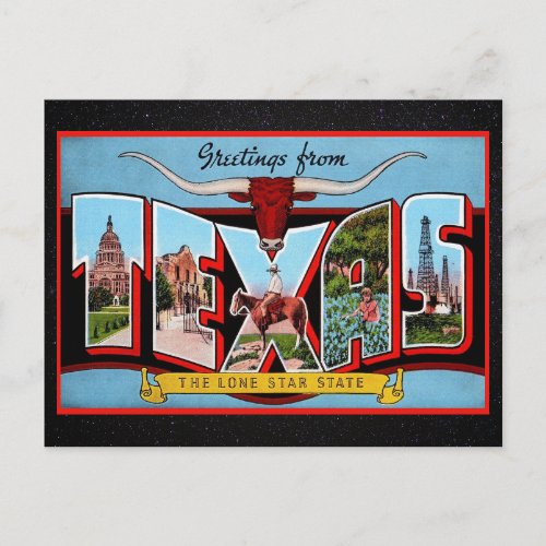 Greetings from Texas Travel Postcard