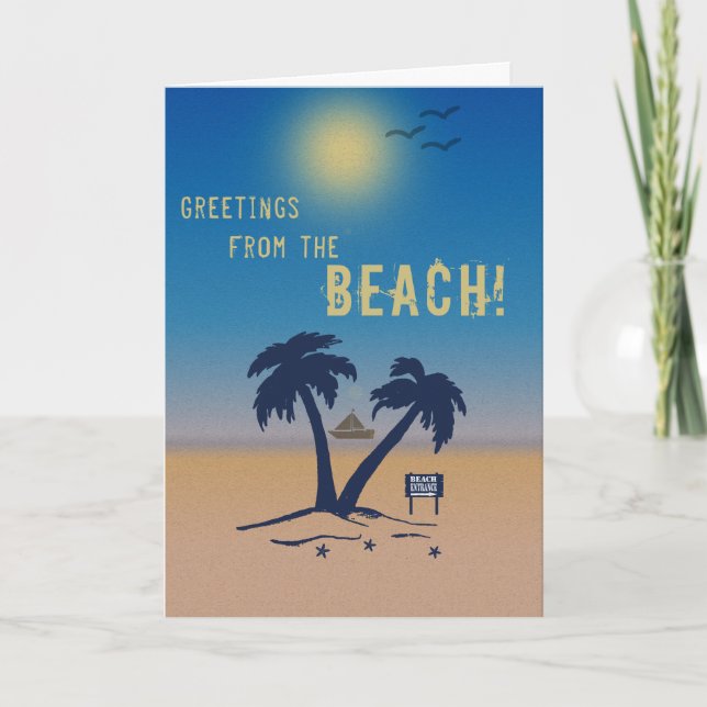 Greetings from the Beach! Card (Front)