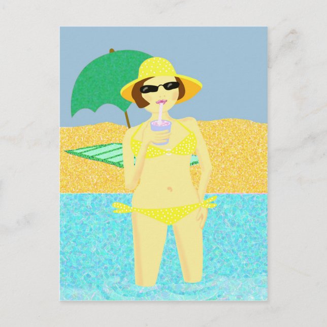 Greetings from the beach postcard (Front)