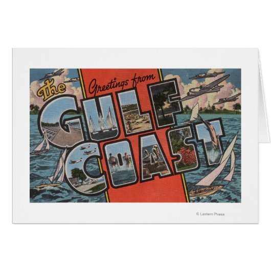 Greetings from the Gulf Coast Cards (Front Horizontal)