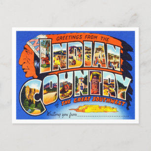 Greetings from The Indian Country Vintage Travel Postcard
