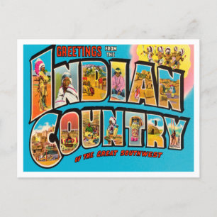Greetings from The Indian Country Vintage Travel Postcard