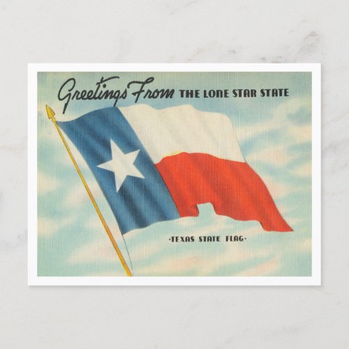 Greetings from the long star state Texas Travel Postcard