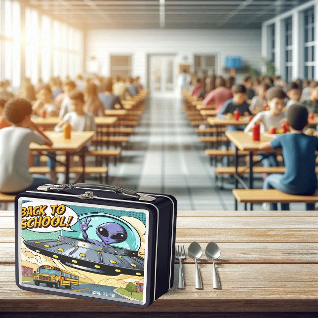 Greetings from the Mothership (aka School Bus) Metal Lunch Box (Creator Uploaded)