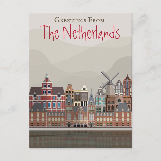 Greetings From The Netherlands Postcard (Front)