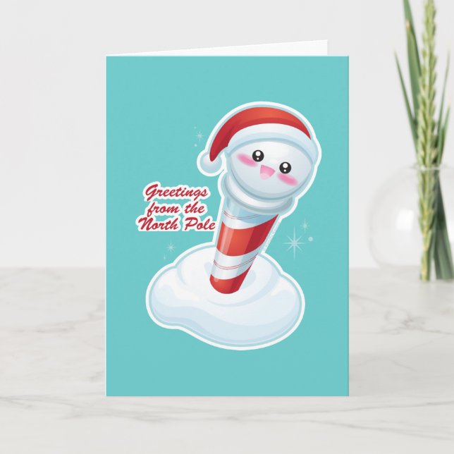 Greetings from the North Pole Holiday Card (Front)