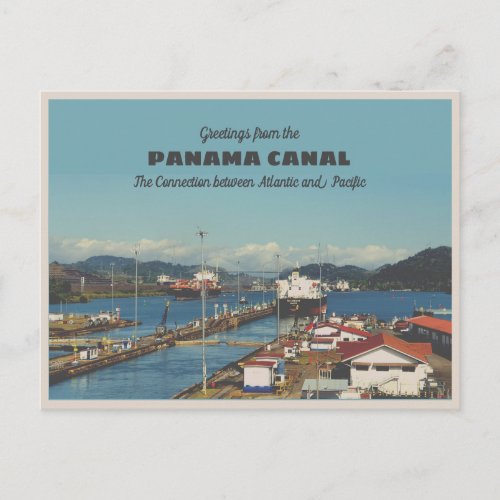 Greetings from the Panama Canal Postcard