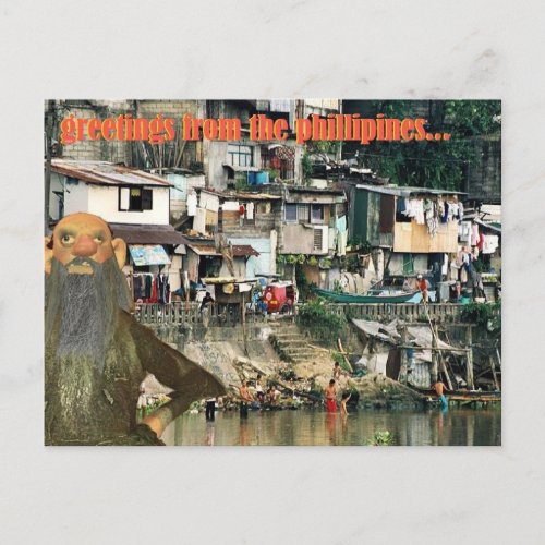 greetings from the phillipines postcard