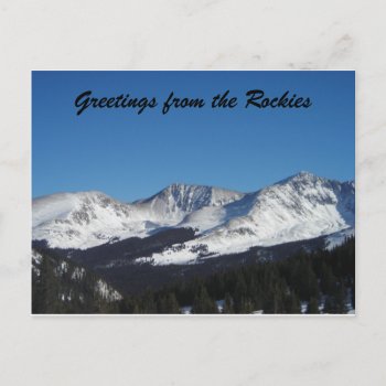 Greetings From The Rockies Postcard by tmurray13 at Zazzle