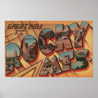 Greetings from the Rocky Mountains Poster