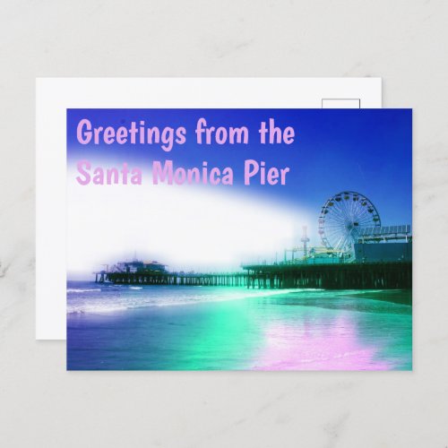 Greetings from the Santa Monica Pier Postcard