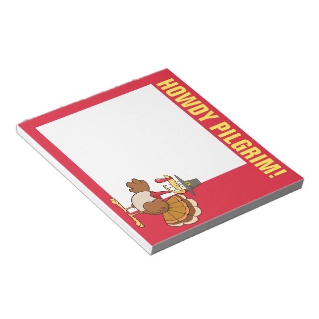 Greetings from the Thanksgiving Day Turkey Notepad (Angled)