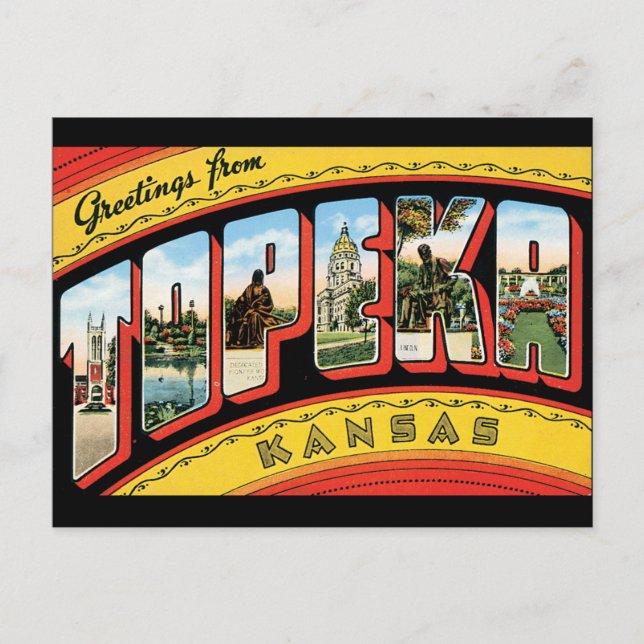 Greetings from Topeka Postcard (Front)