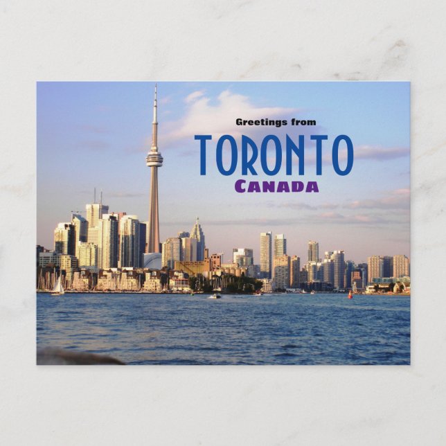 Greetings from Toronto Canada Scenic Postcard (Front)