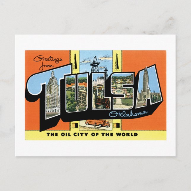 Greetings from Tulsa, Oklahoma! Postcard (Front)