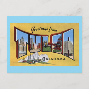 Greetings from Tulsa Oklahoma Travel Postcard