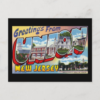 Greetings from Union New Jersey Postcard