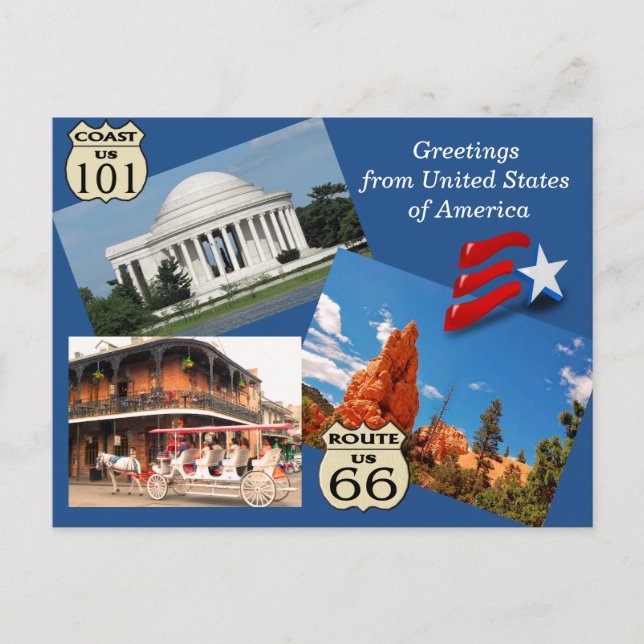 Greetings from United States - postcard (Front)