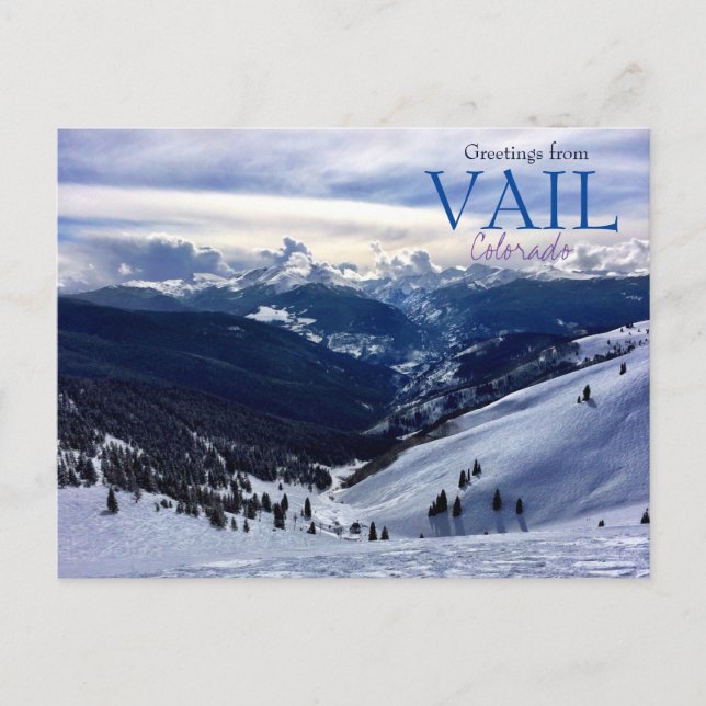 Greetings from Vail Colorado Postcard Scenic (Front)
