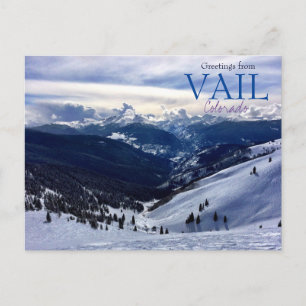 Greetings from Vail Colorado Scenic Postcard