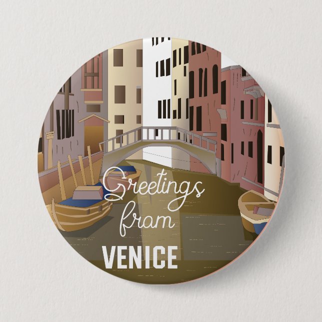 Greetings from Venice Button (Front)