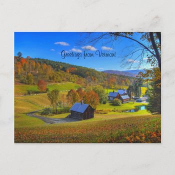 Greetings From Vermont  Landscape Photo  Postcard by Virginia5050 at Zazzle