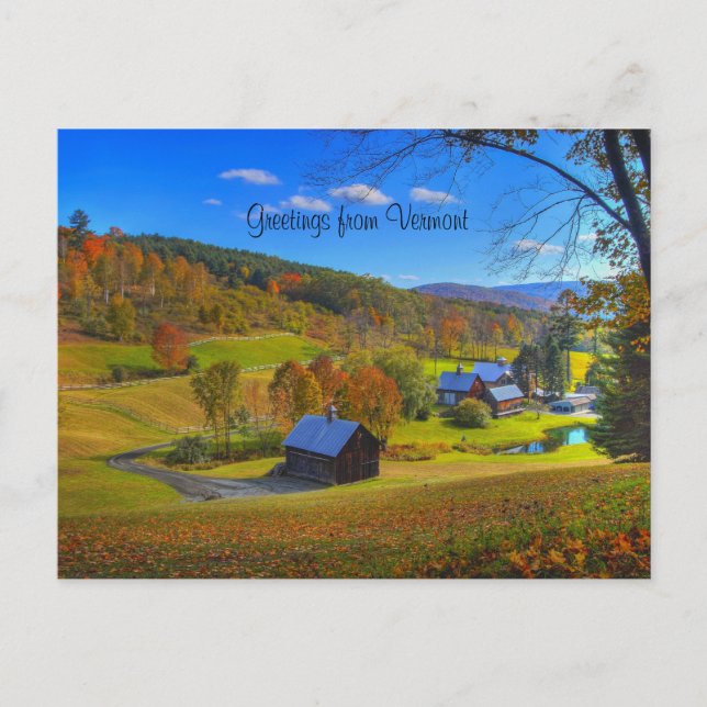 Greetings from Vermont, landscape photo, Postcard (Front)