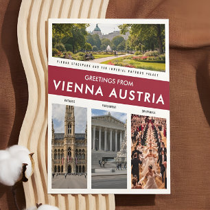 Greetings from Vienna Austria Vintage Travel Postcard