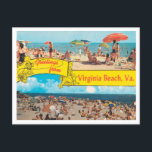 Greetings from Virginia Beach, Virginia Travel Postcard<br><div class="desc">Greetings from Virginia Beach,  Virginia Vintage Travel Postcard</div>