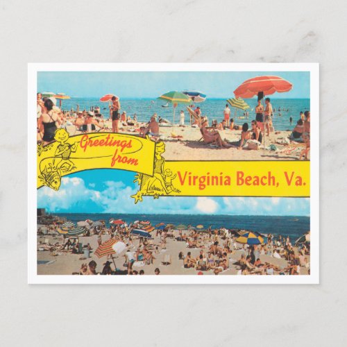 Greetings from Virginia Beach Virginia Travel Postcard