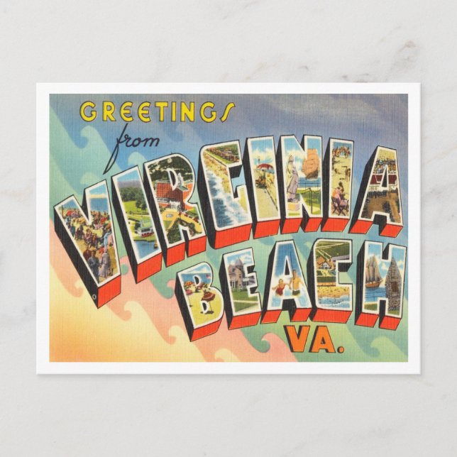 Greetings from Virginia Beach, Virginia Travel Postcard (Front)