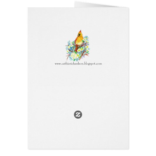 Greetings From Virginia Female Cardinal Bird (Back)